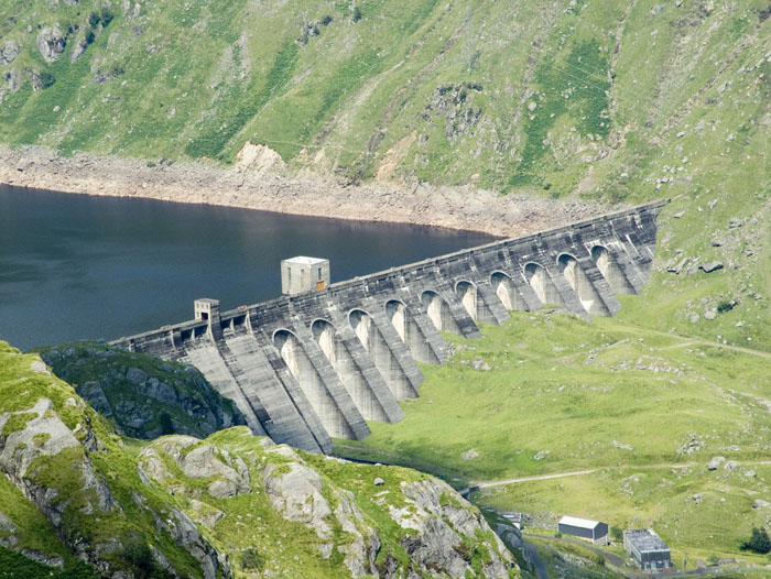 Loch Sloy Dam from Ben Vane