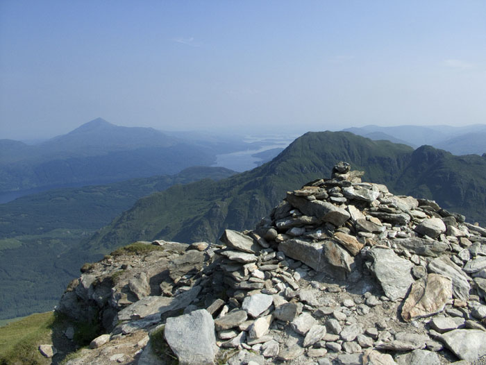 View of Ben Lomond & A' Chrois from the summit of Ben Vane