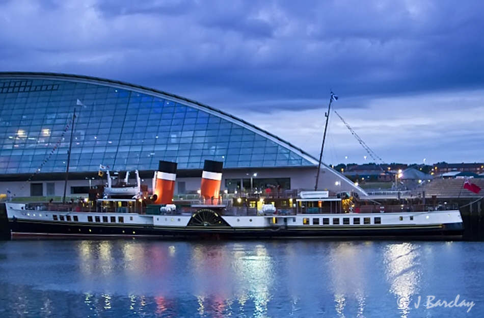 PS Waverley berthed at the Science Centre Glasgow